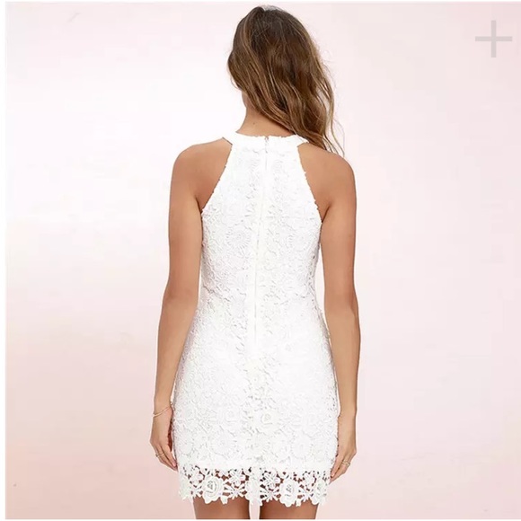 (Last 1) Women’s white mini dress in French lace - Picture 4 of 6